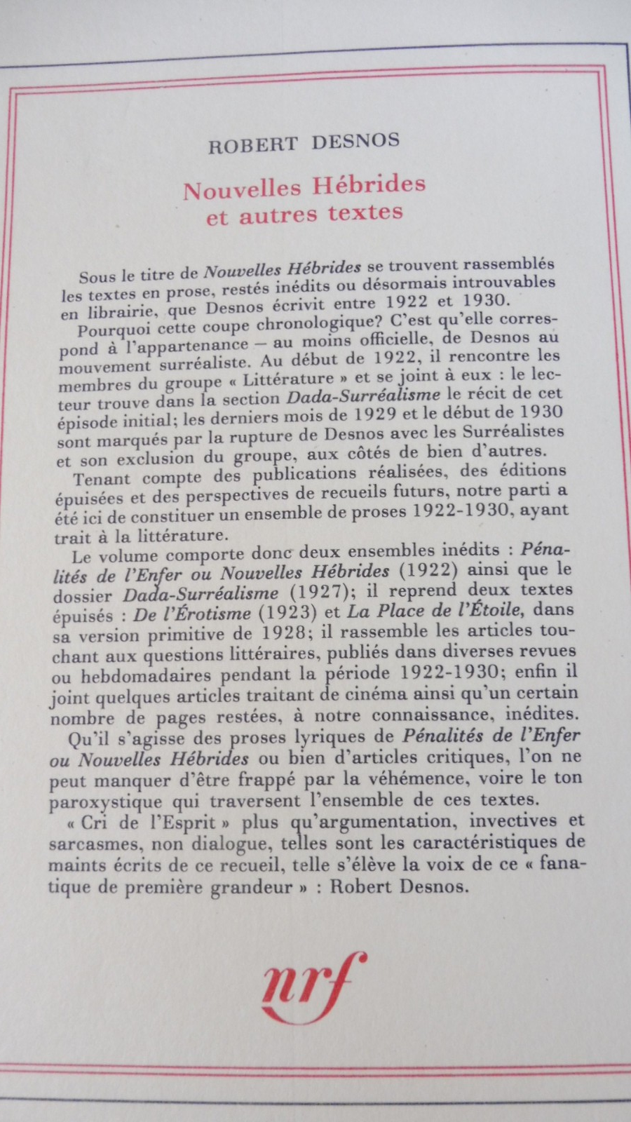 Nouvelles Hébrides (Robert Desnos) 1978
