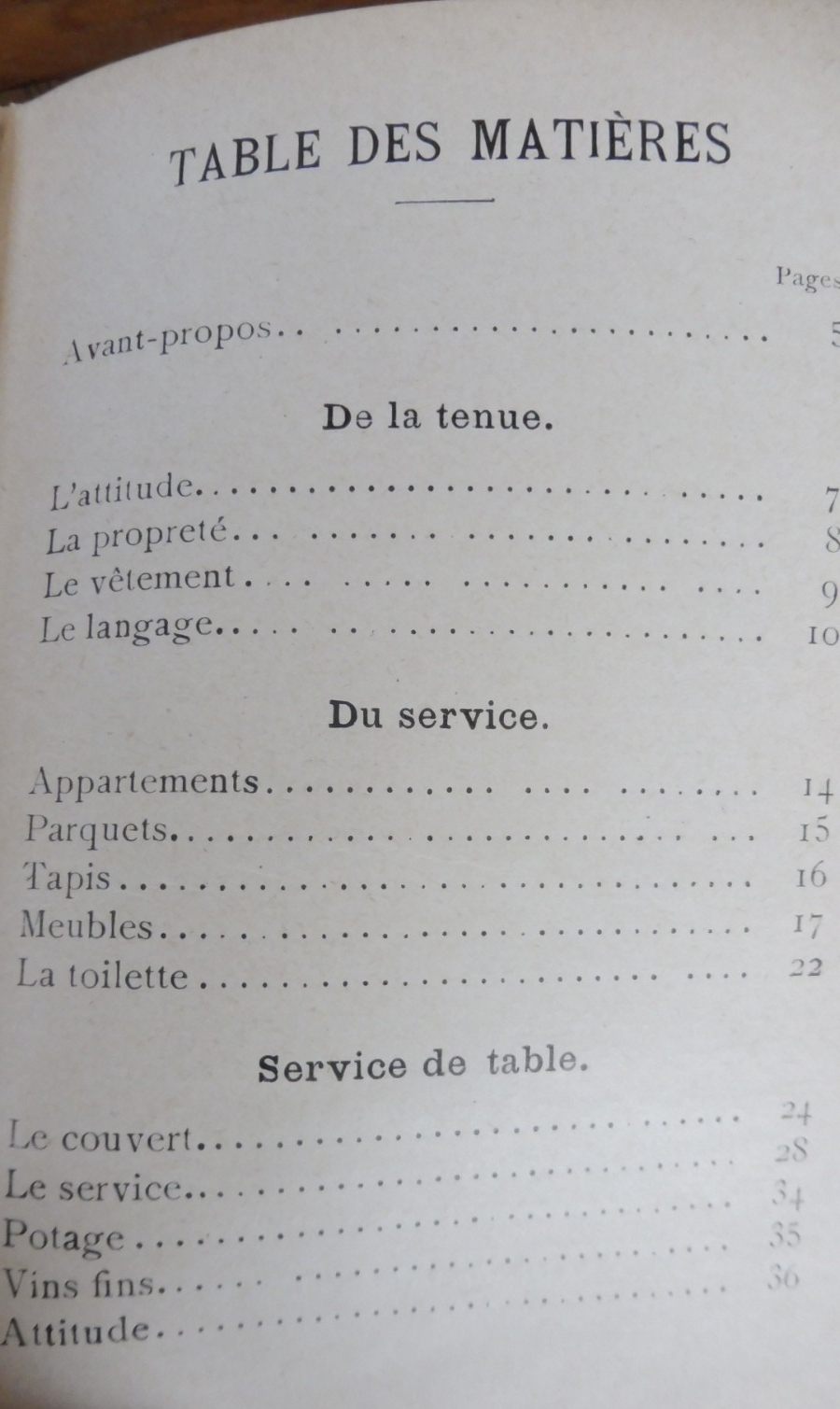 Manuel du valet de chambre 1910