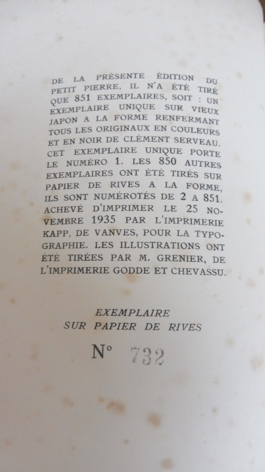 Le Petit Pierre (Anatole France) 1935 illus. Serveau RIVES