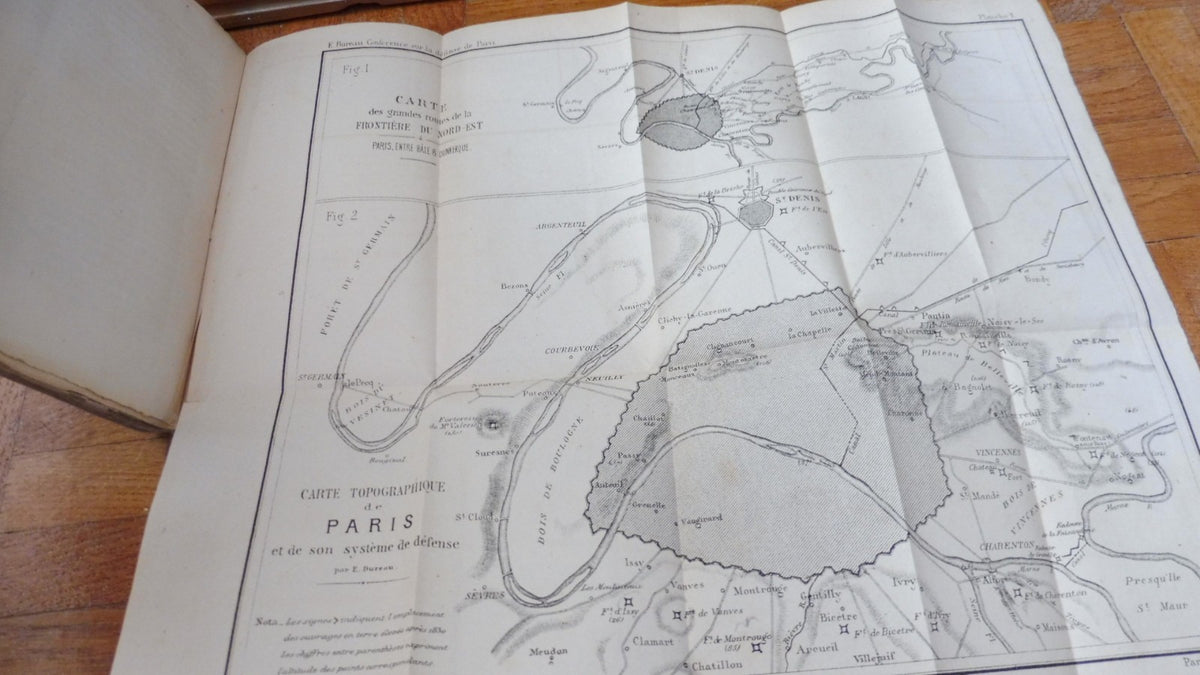 Conférence sur les différentes enceinte de Paris (Ed. Bureau) 1871 +lettre