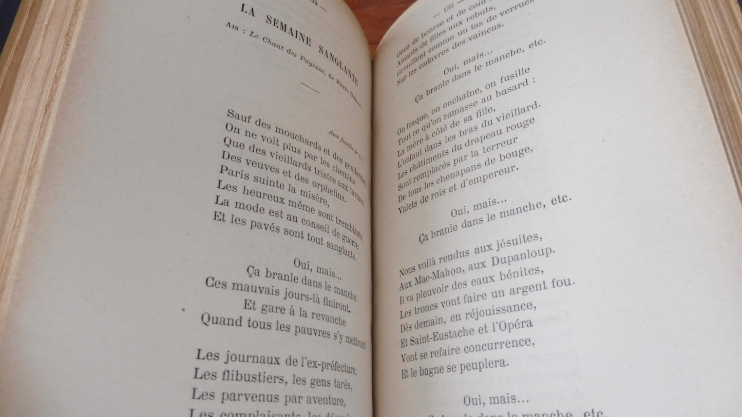 Chansons (Jean-Baptiste Clément) 1885 EO ENVOI COMMUNE SOCIALISME