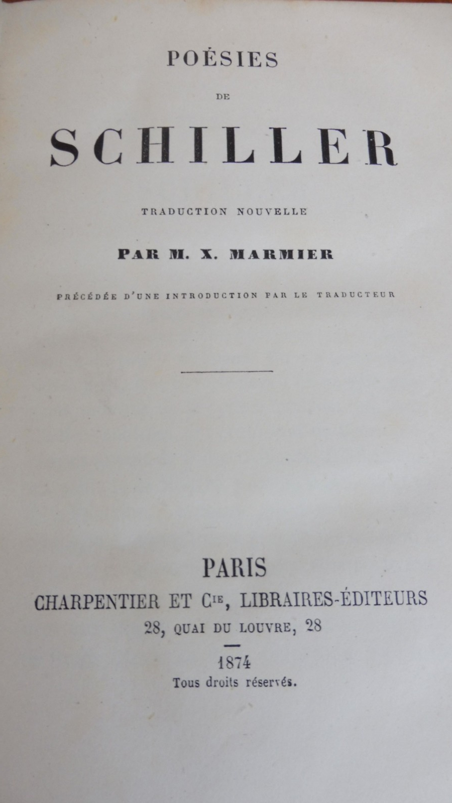 Oeuvres de Schiller s.d. 5 vol.