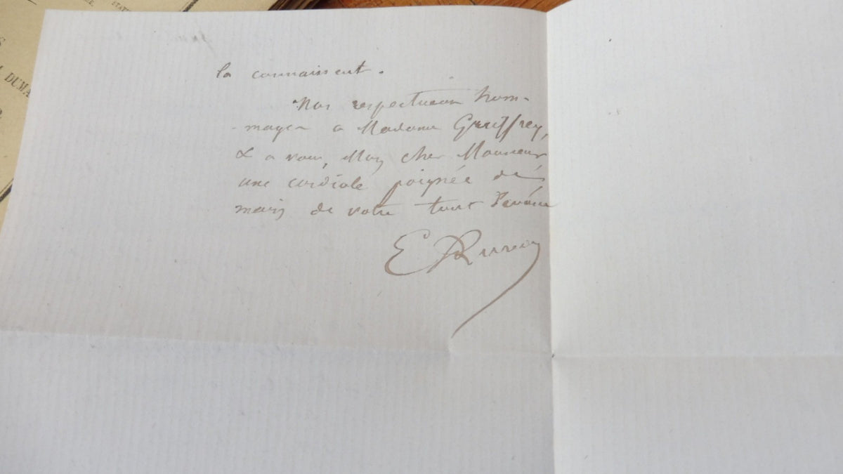 Conférence sur les différentes enceinte de Paris (Ed. Bureau) 1871 +lettre