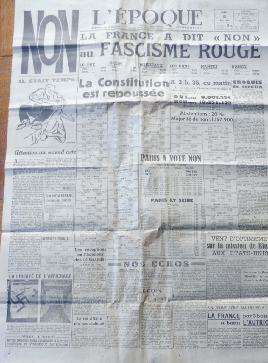 L'Epoque 6 mai 1946 ELECTIONS