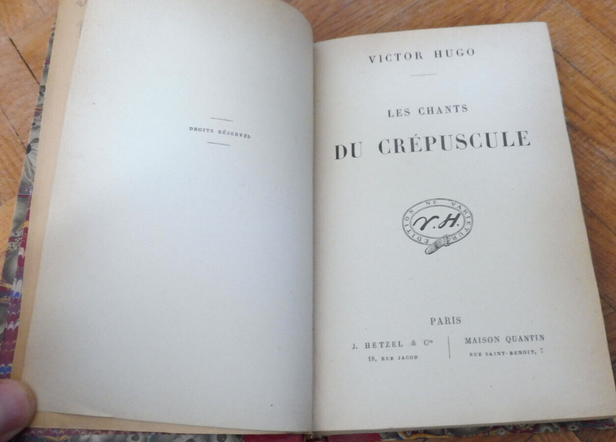 Les Chants du crépuscule (Victor Hugo) s.d.