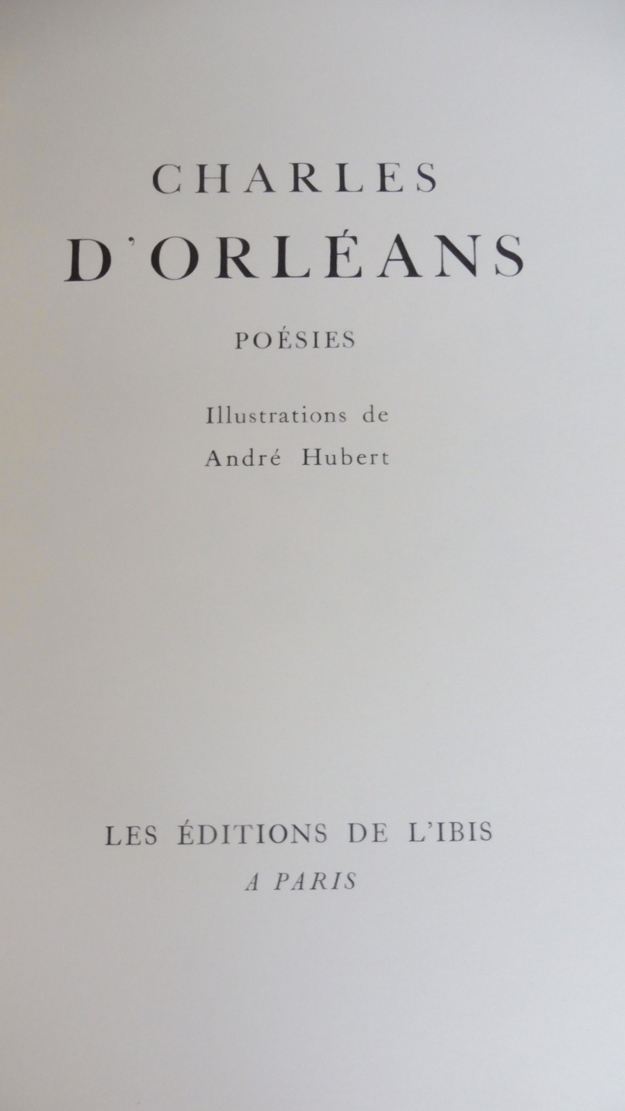 Poésies de Charles d'Orléans 1970 illus. Hubert Vélin