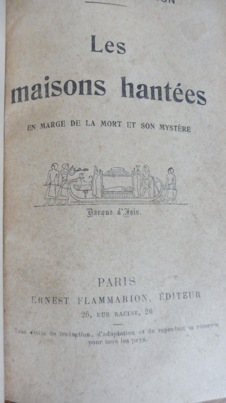 Les Maisons hantées (Camille Flammarion) 1923 EO ESOTERISME