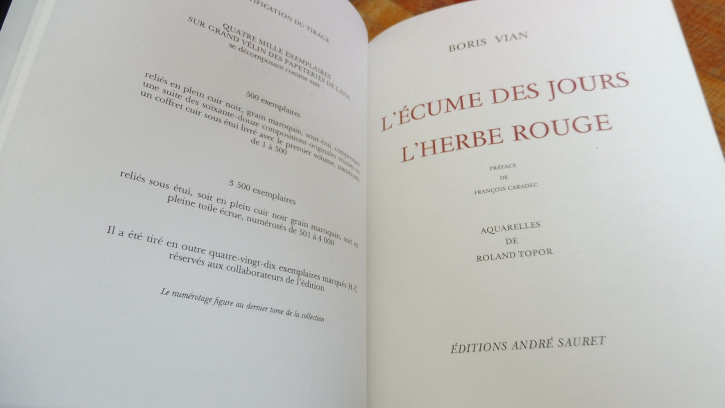 Oeuvres de Boris Vian 1980 6/6 illus. Topor