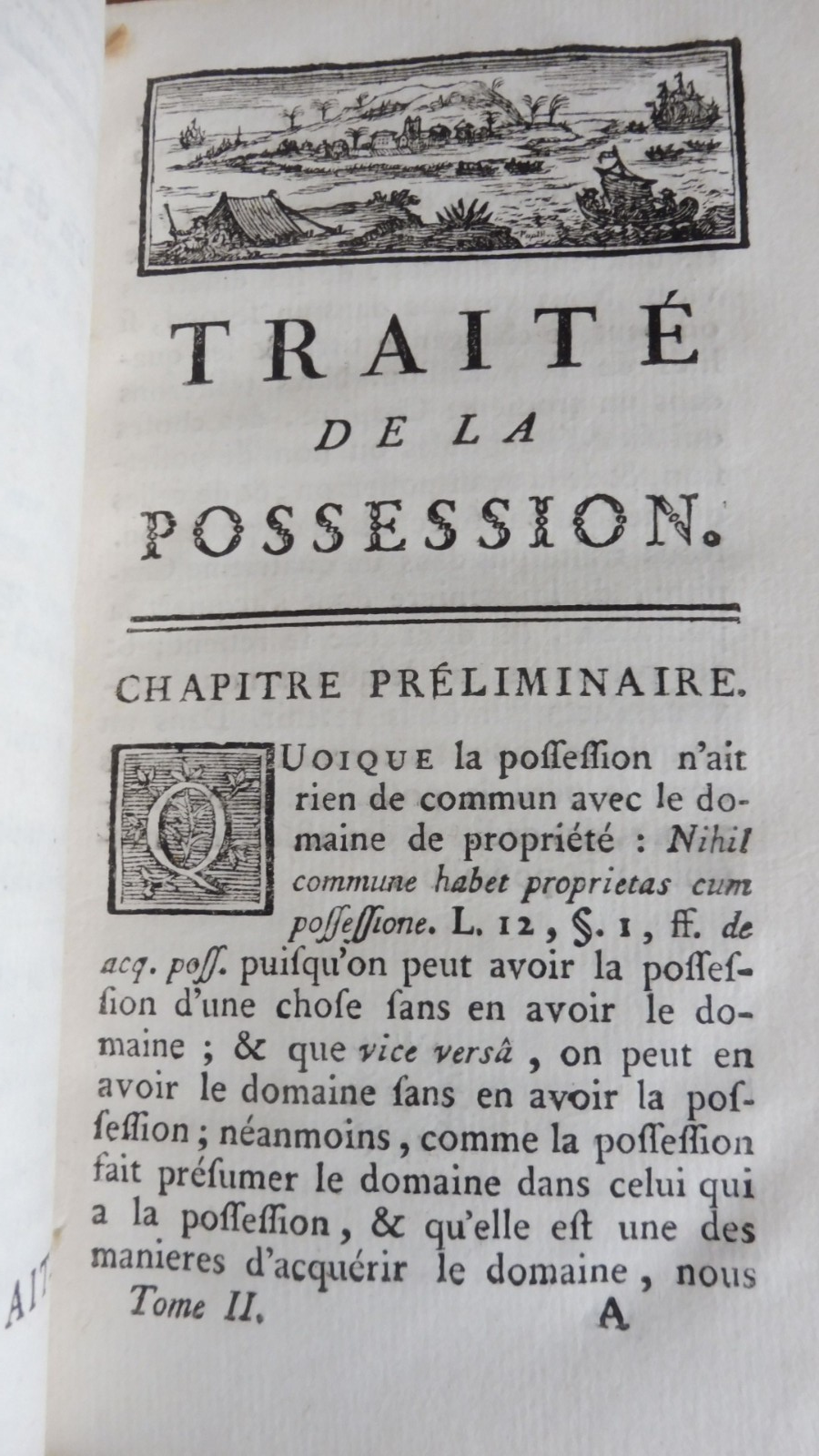 Traité de la Possession et de la Prescription t.2 (Pothier) 1772