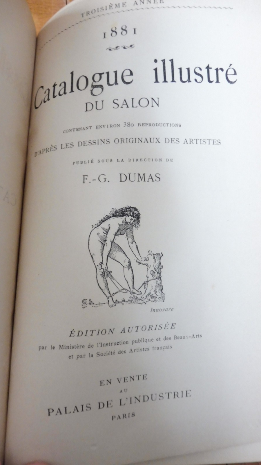 Lot beaux arts (F.-G. Dumas) 1881-83 3 vol.