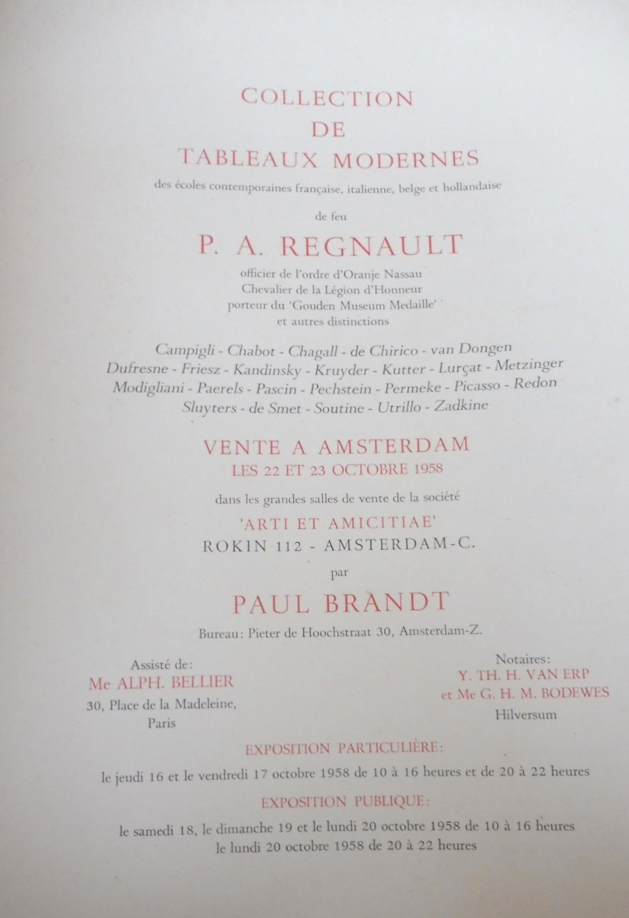 Collection P. A. Regnault 1958