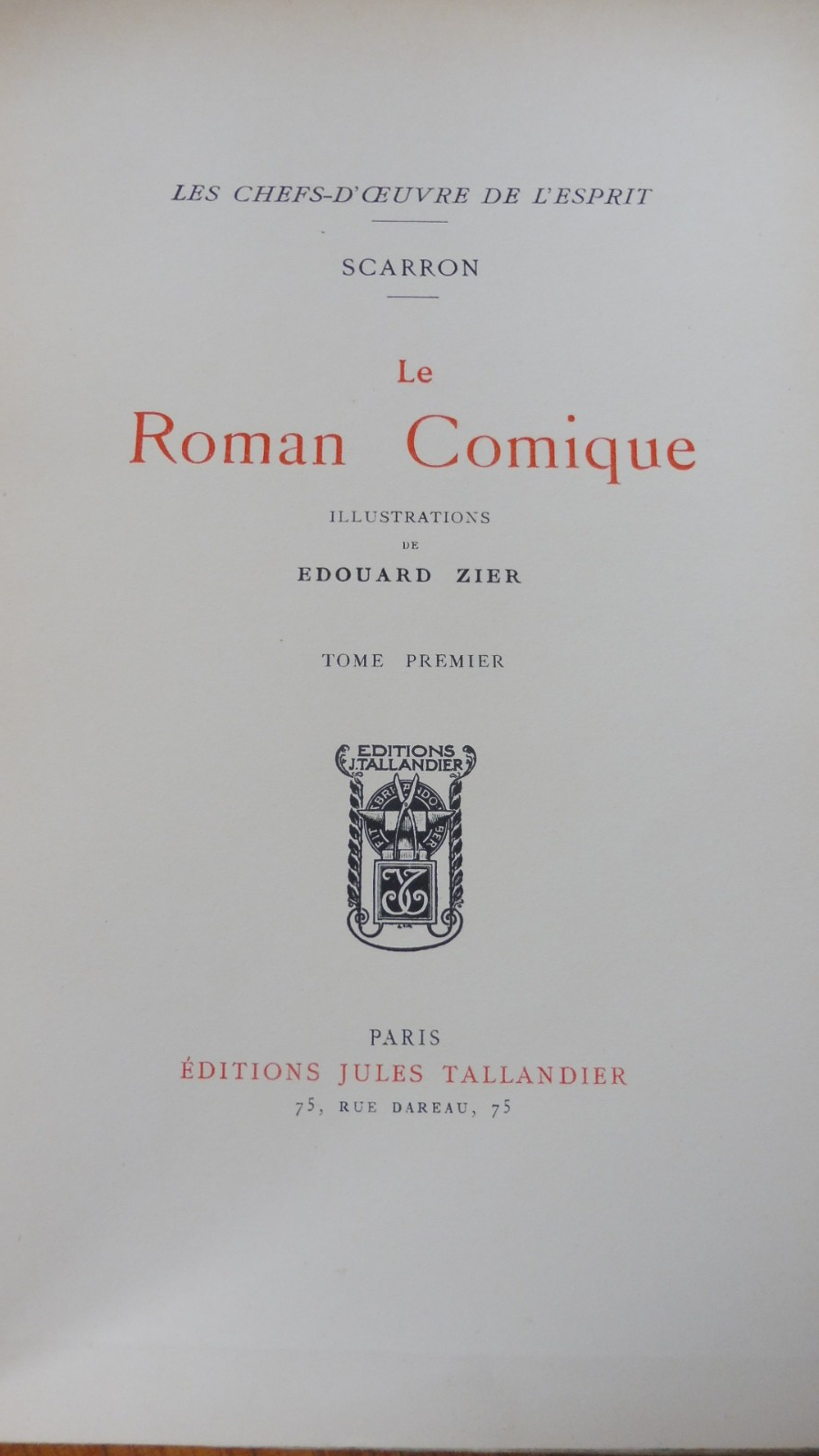 Le Roman comique (Scarron) s.d. illus. Zier 2/2