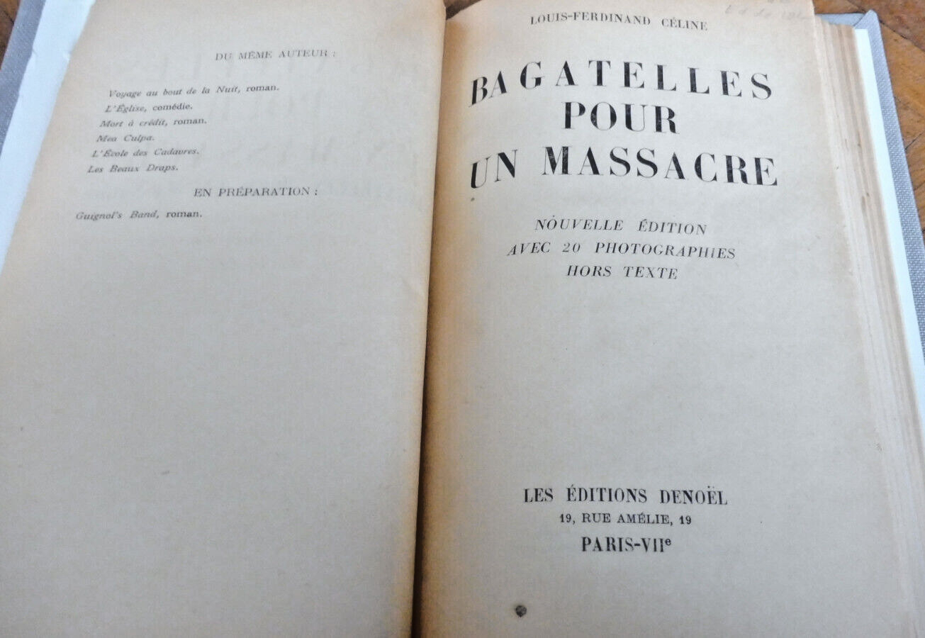 Bagatelles pour un massacre (Céline) 1943