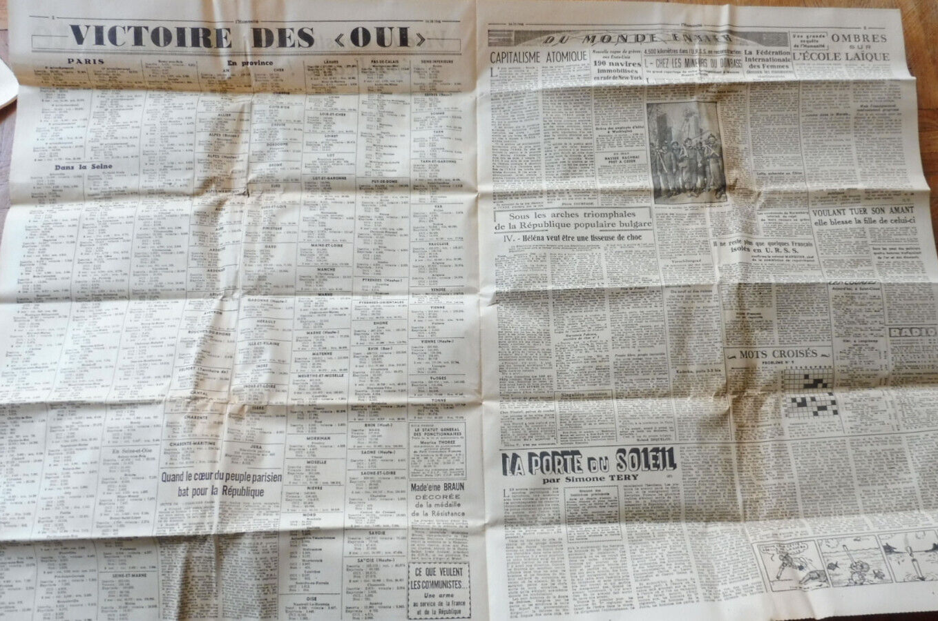 L'Humanité 14 octobre 1946 ELECTIONS DUCLOS