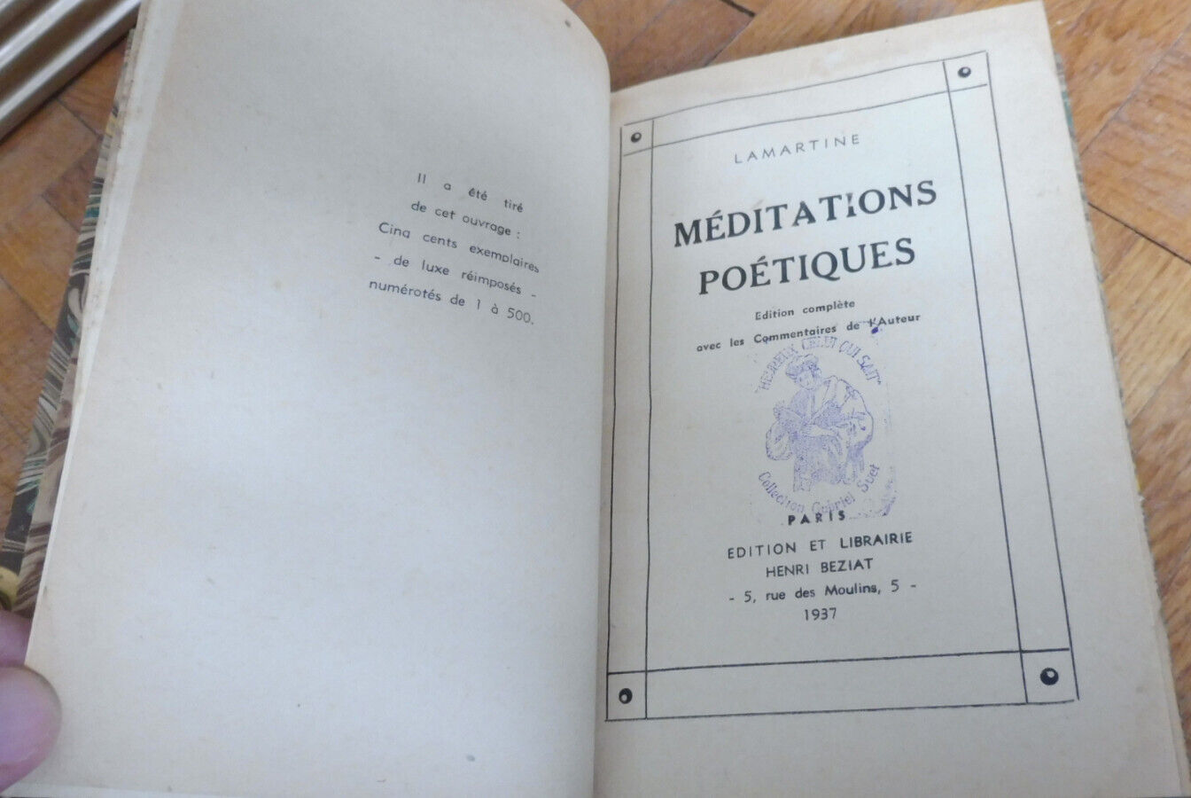 Méditations poétiques (Lamartine) 1937