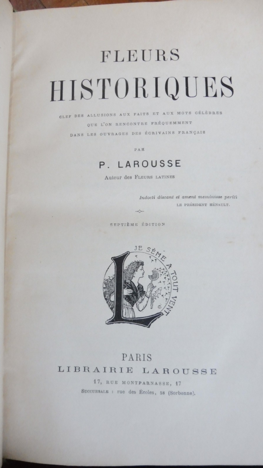 Fleurs historiques (Pierre Larousse) s.d.