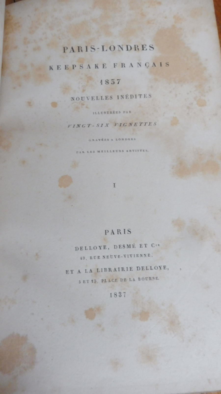 Paris Londres. Keepsake français 1837