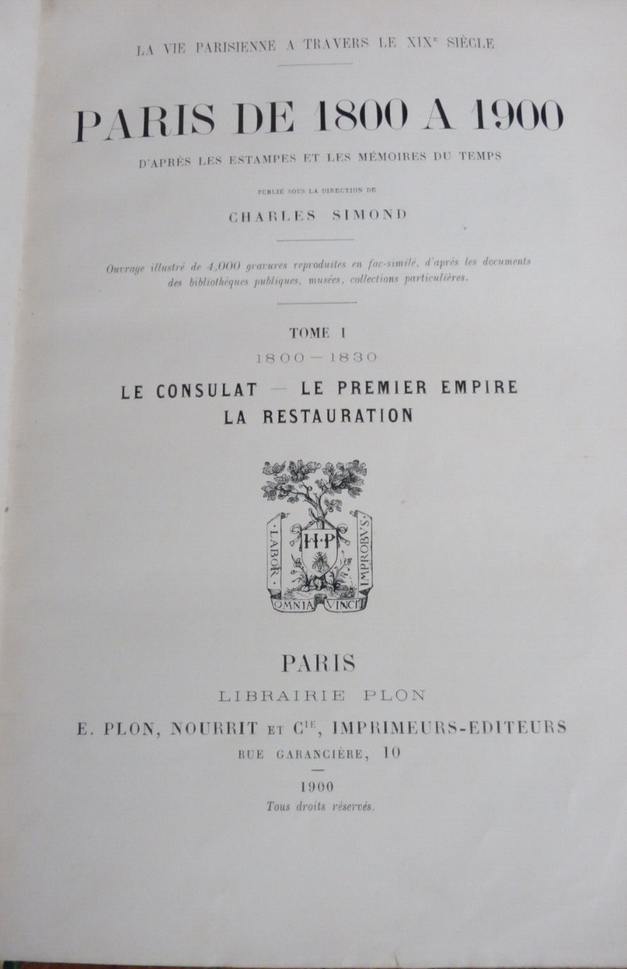 Paris de 1800 à 1900 (Charles Simond) 1900 3/3