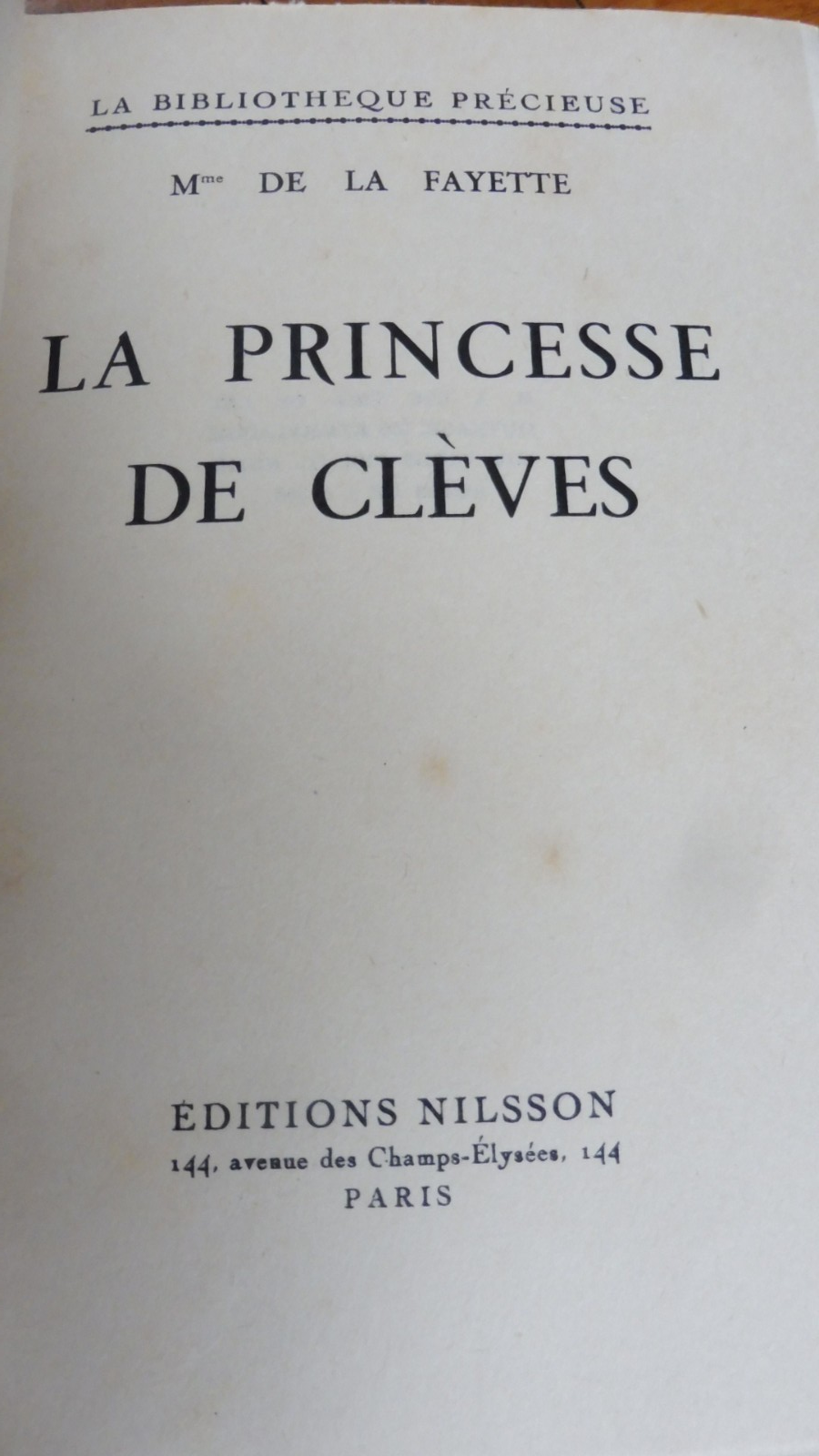 La Princesse de Clèves (Madame De La Fayette) s.d. illus. Janserge