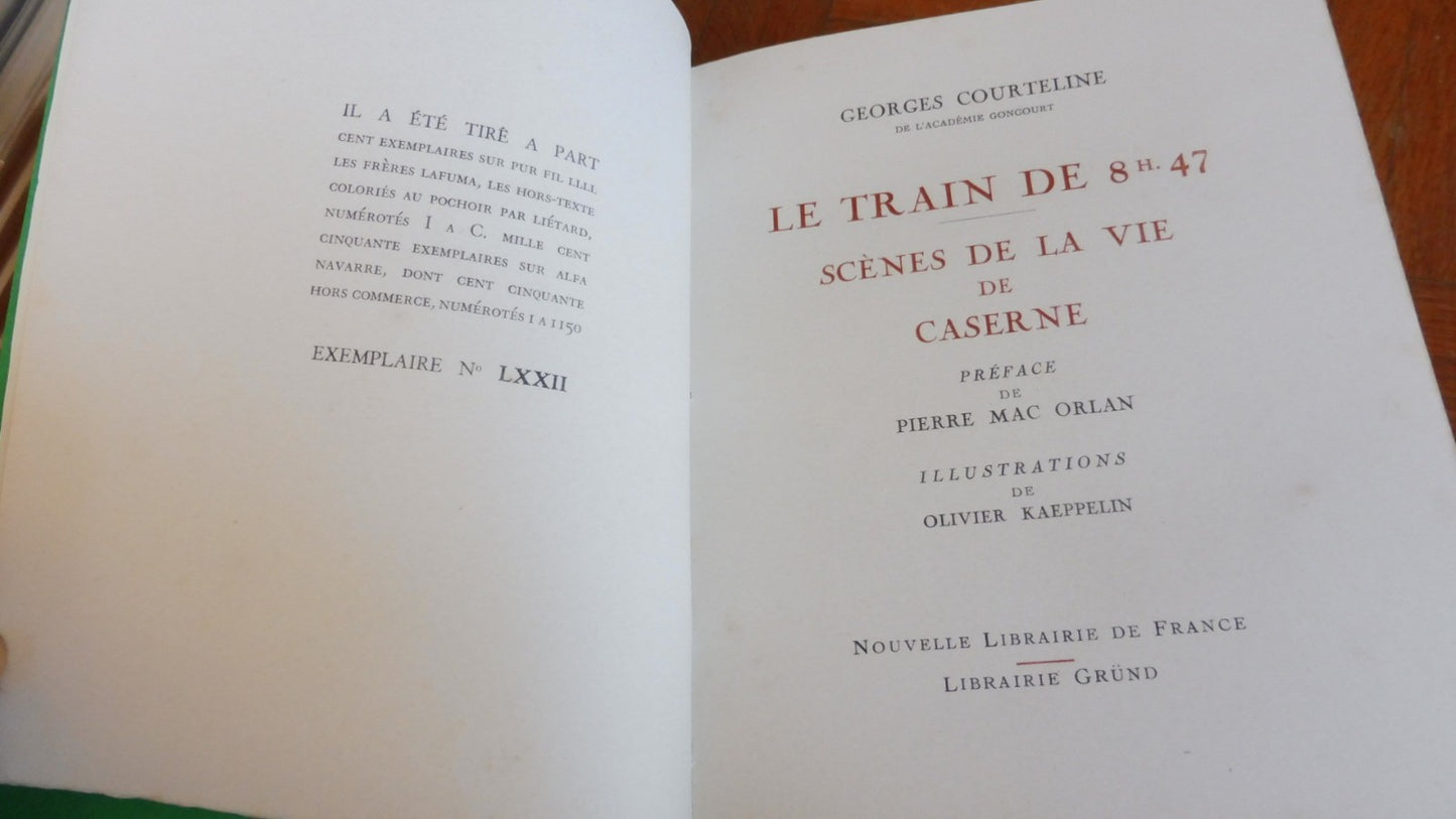 Le Train de 8h47 (Georges Courteline) 1948 illus. Kaeppelin PUR FIL