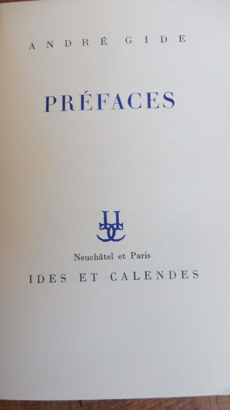 Préfaces (André Gide) 1948 EO COLLECTIVE