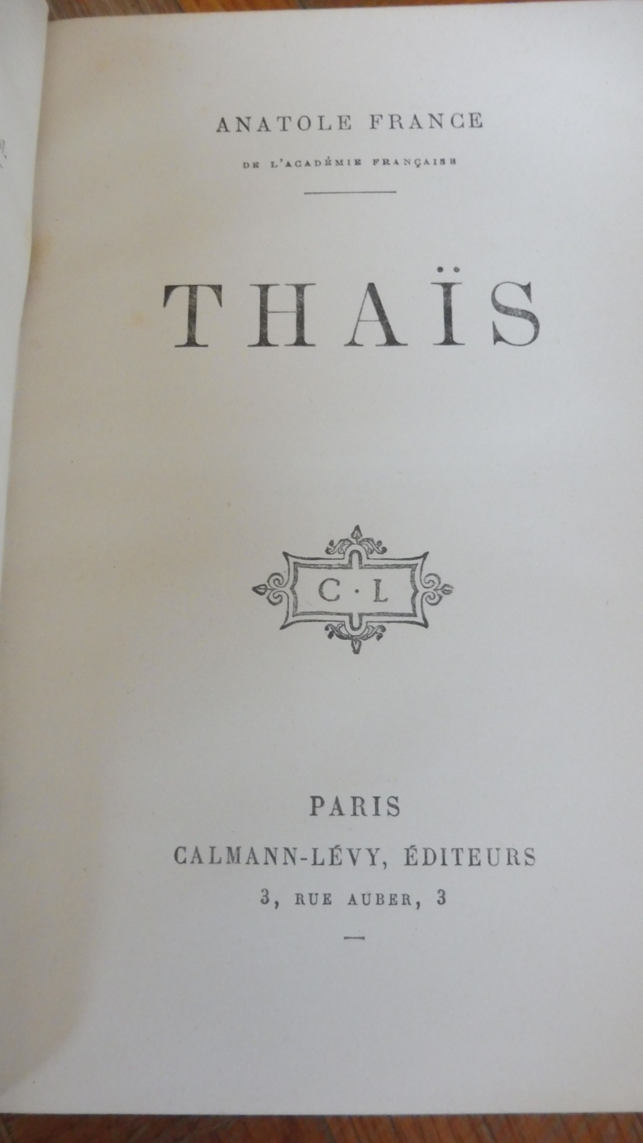 Thaïs (Anatole France) 1903
