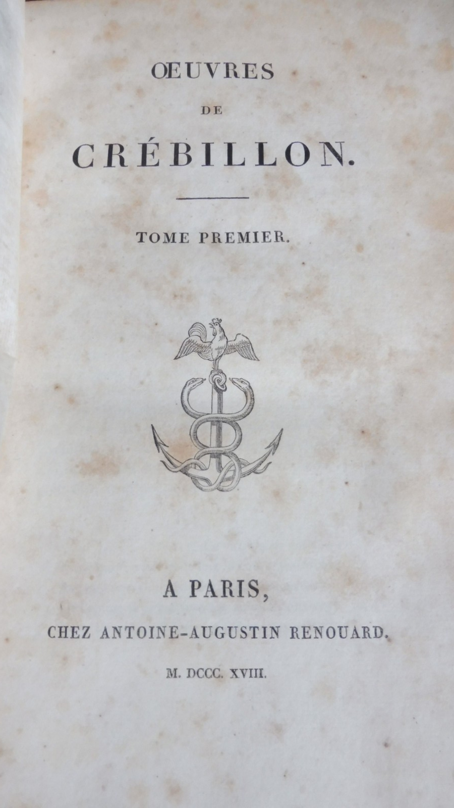 Oeuvres de Crébillon 1818 2/2 Gravures d'après Moreau