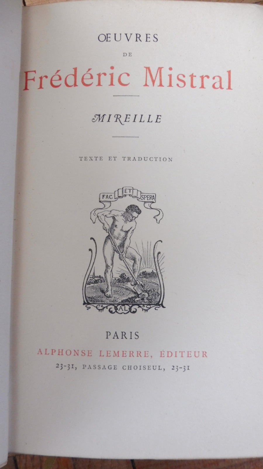 Mireille (Frédéric Mistral) s.d.