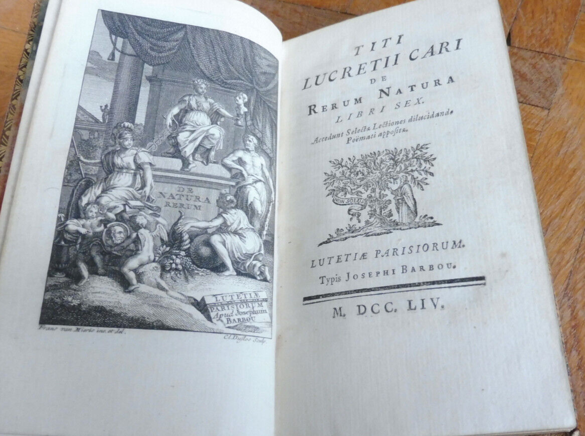 Titi Lucretii Cari de Rerum Natura L.VI (Lucrèce) 1754