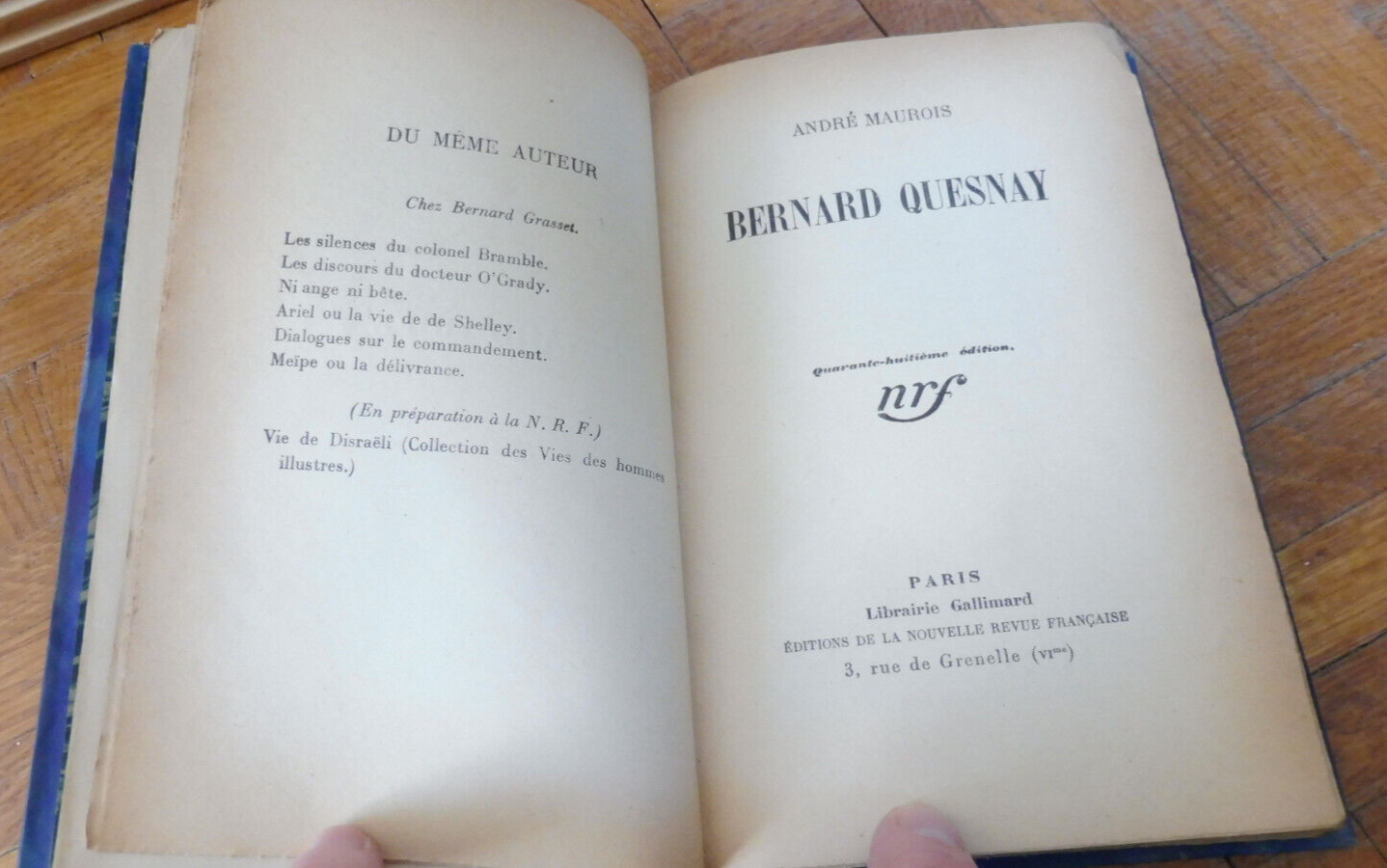 Bernard Quesnay (André Maurois) 1926