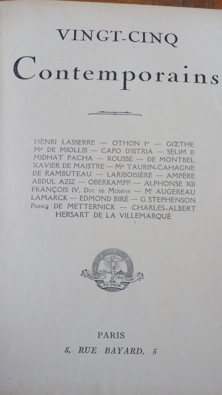 Ving-cinq contemporains (Bouillat et alii) s.d.