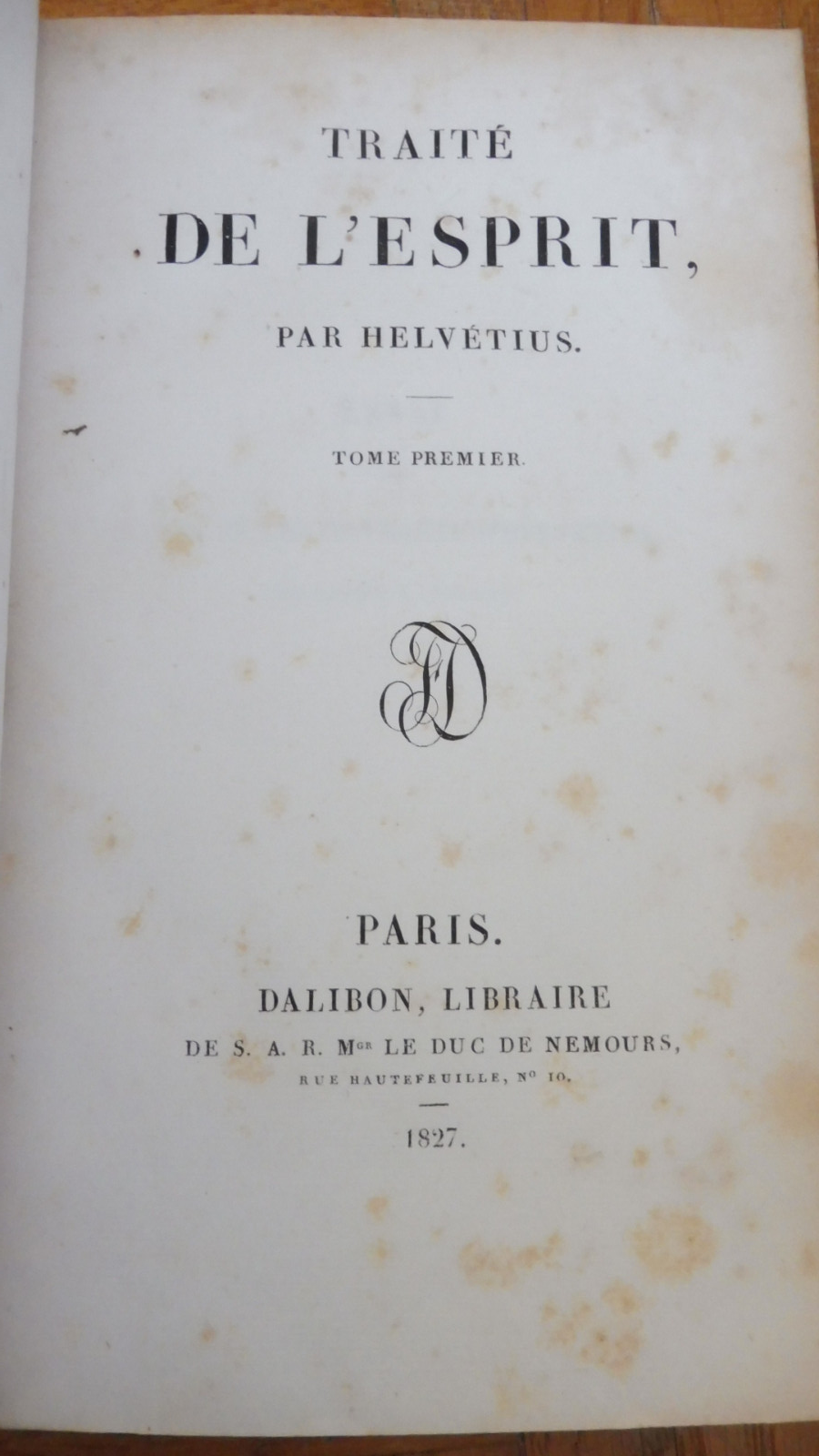 De l'Esprit (Helvétius) 1827 2/2