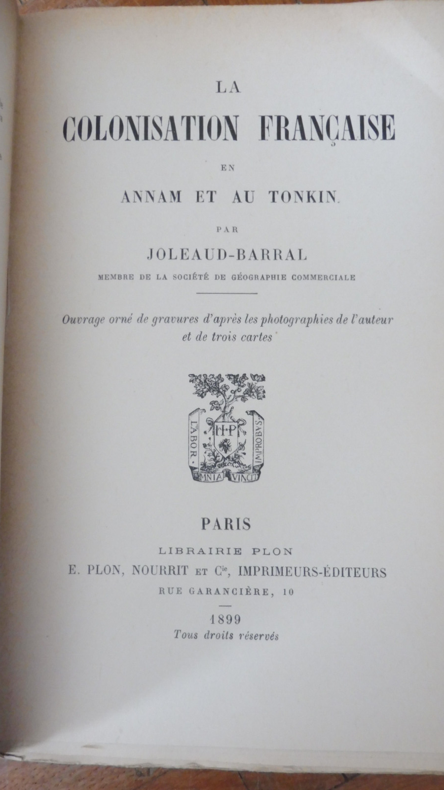 La Colonisation française en Annam et au Tonkin (Joleaud-Barral) 1899