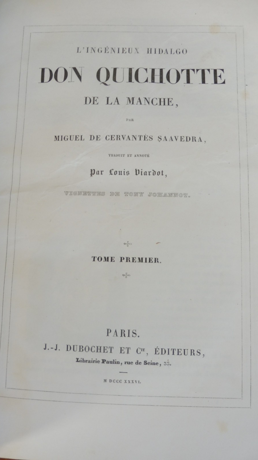 Don Quichotte (Cervantès) 1836 2/2 illus. Johannot