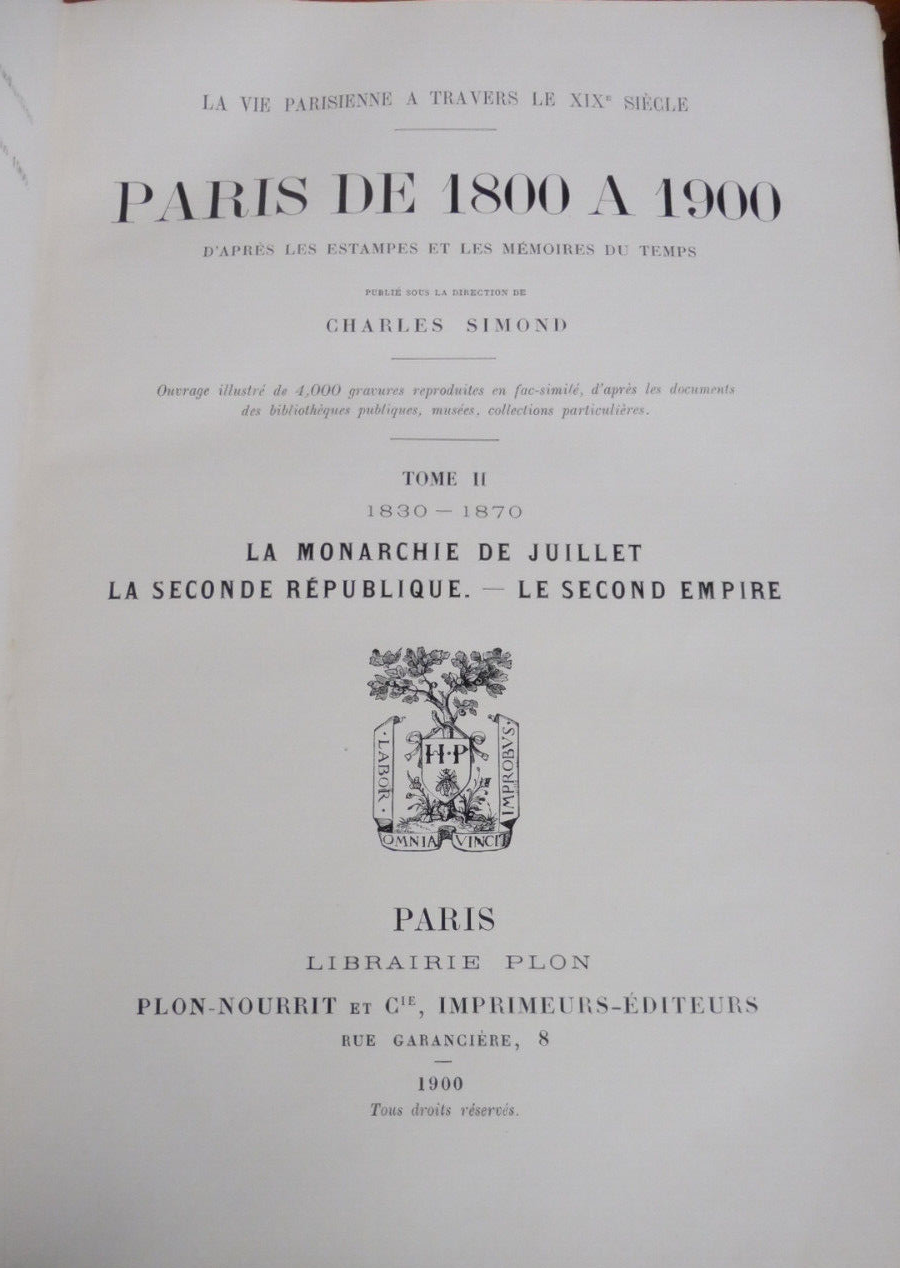 Paris de 1800 à 1900 (Charles Simond) 1900 3/3