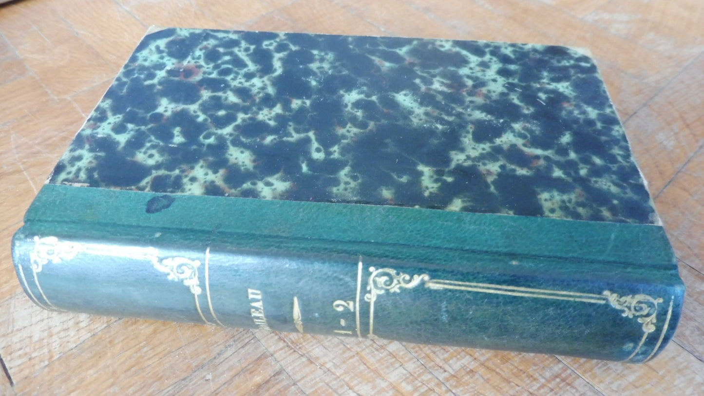 Oeuvres de Boileau 1829 2 tomes en 1 vol.