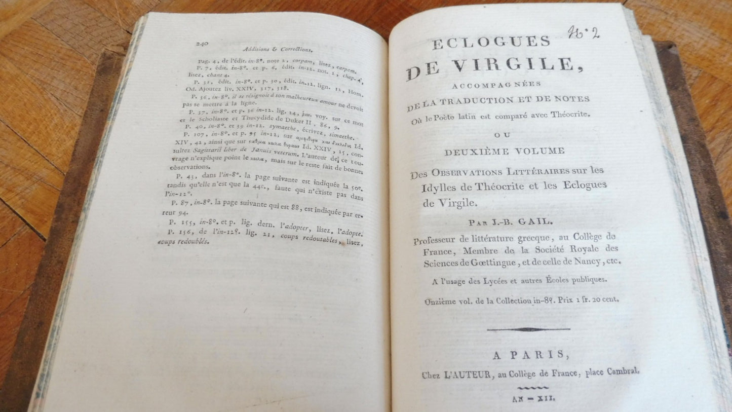 Théocrite (Gail trad.) 1808