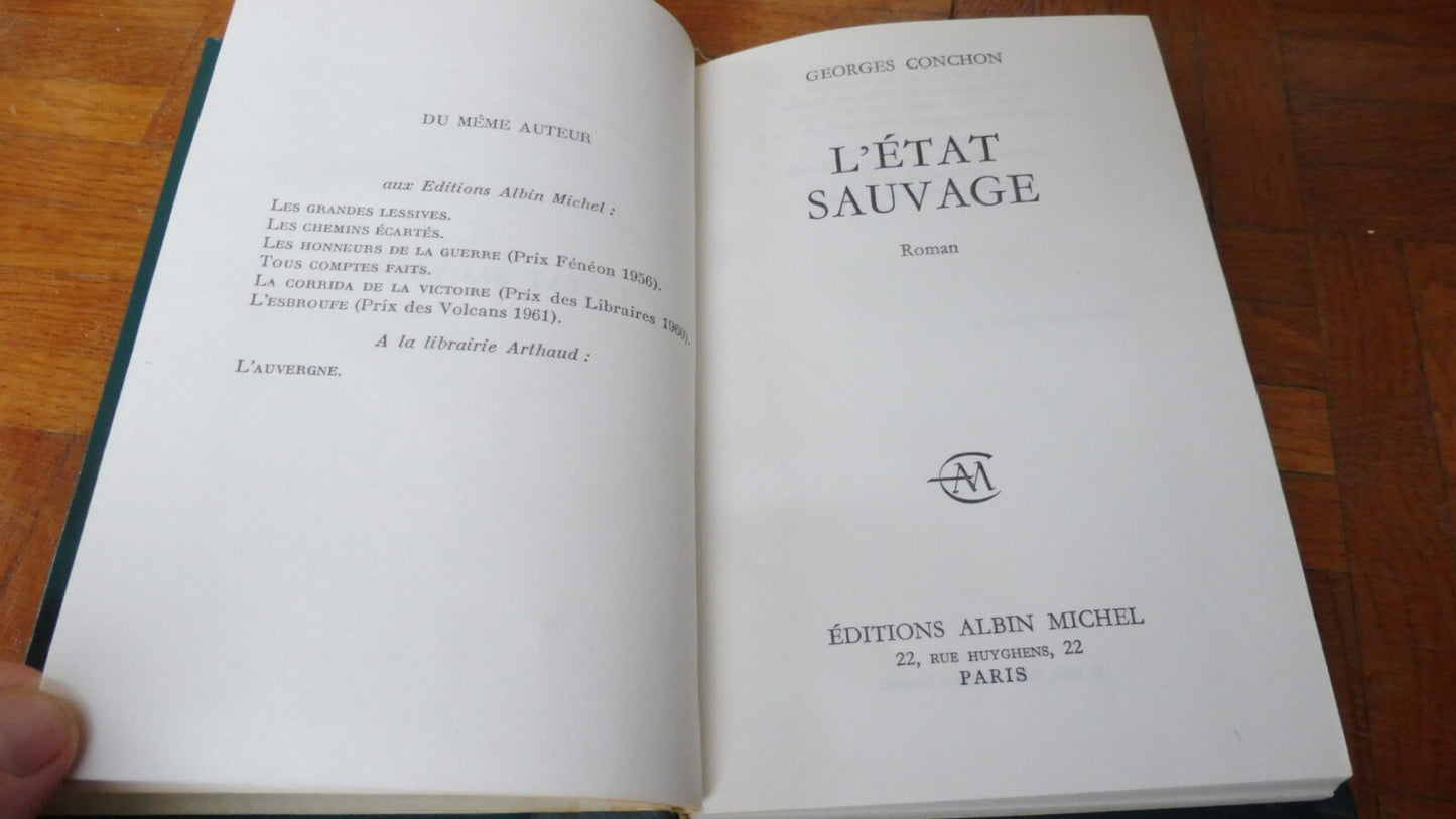 L'Etat sauvage (Georges Conchon) 1964 EO