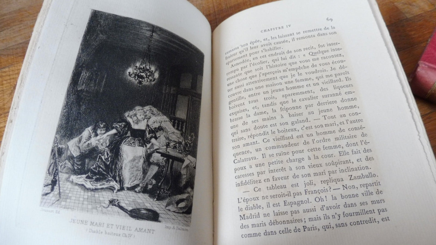 Le Diable boiteux (Le Sage) 1880 2/2 gavures Lalauze