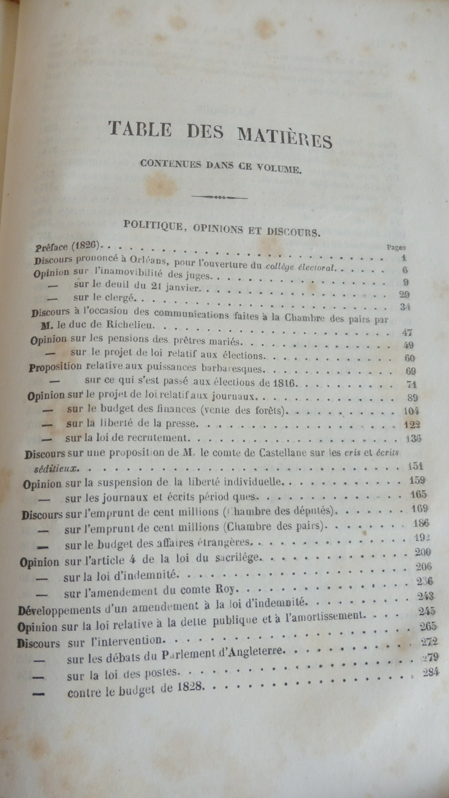 Opinions et discours (Chateaubriand) s.d.