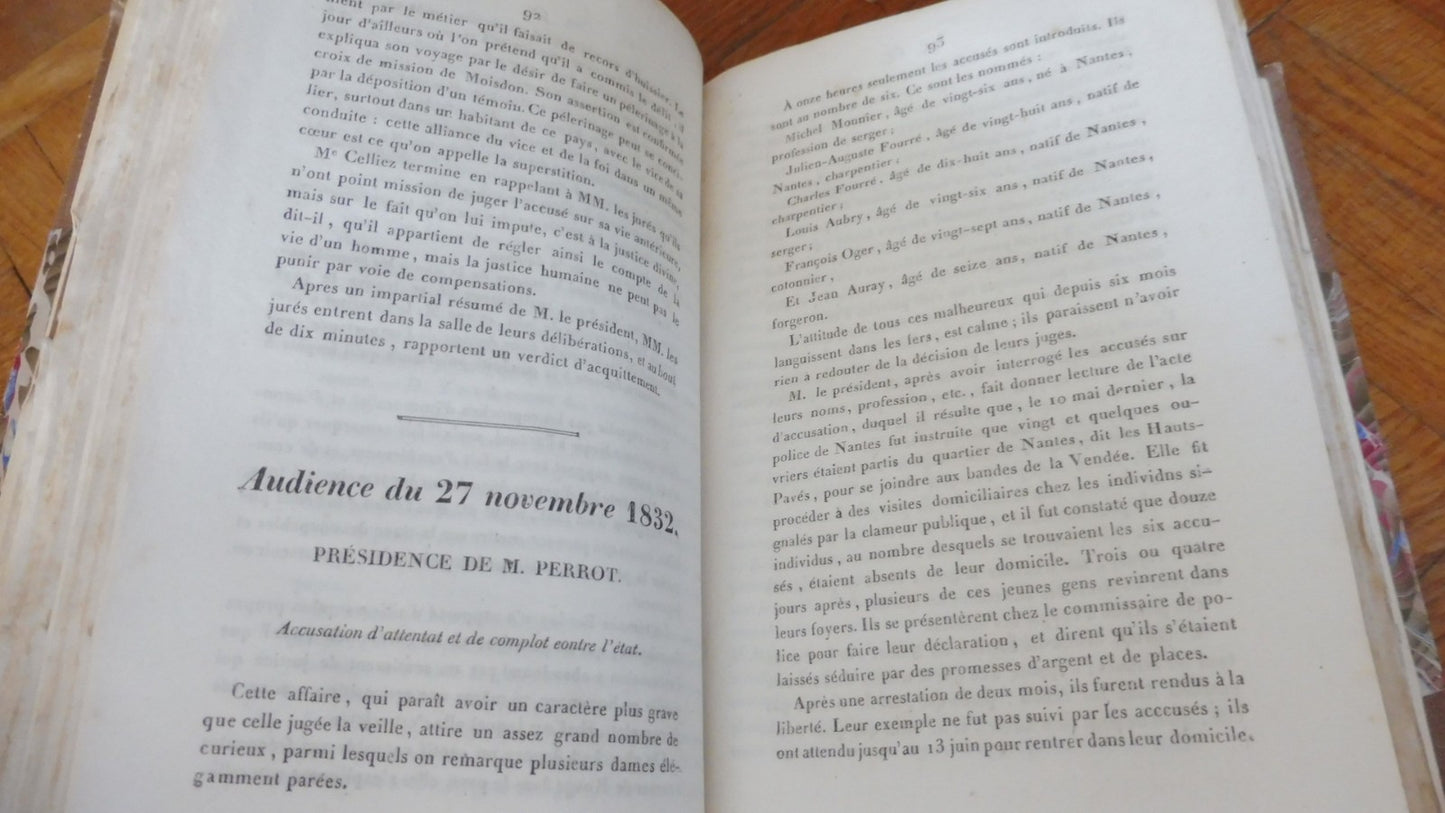 Affaires relatives aux Troubles de l'Ouest. Cour d'assise de Blois. Nov. 1832