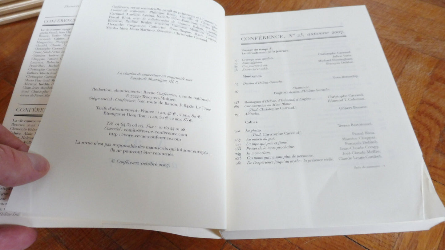 Revue Conférence n°25 (2007)