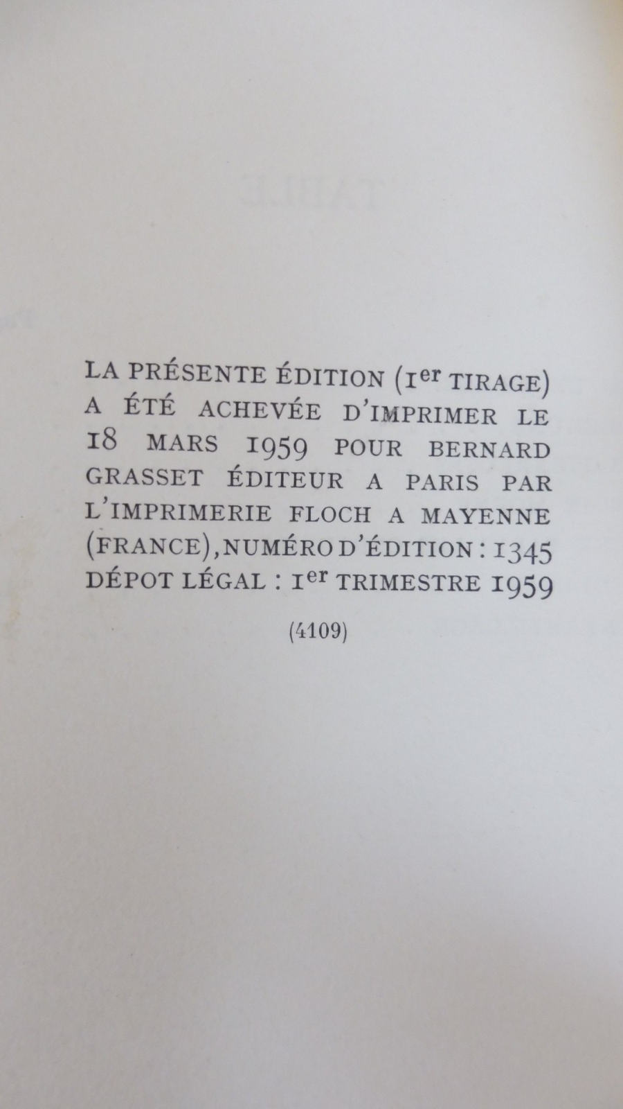 Feu de braise (André Pieyre de Mandiargues) 1959