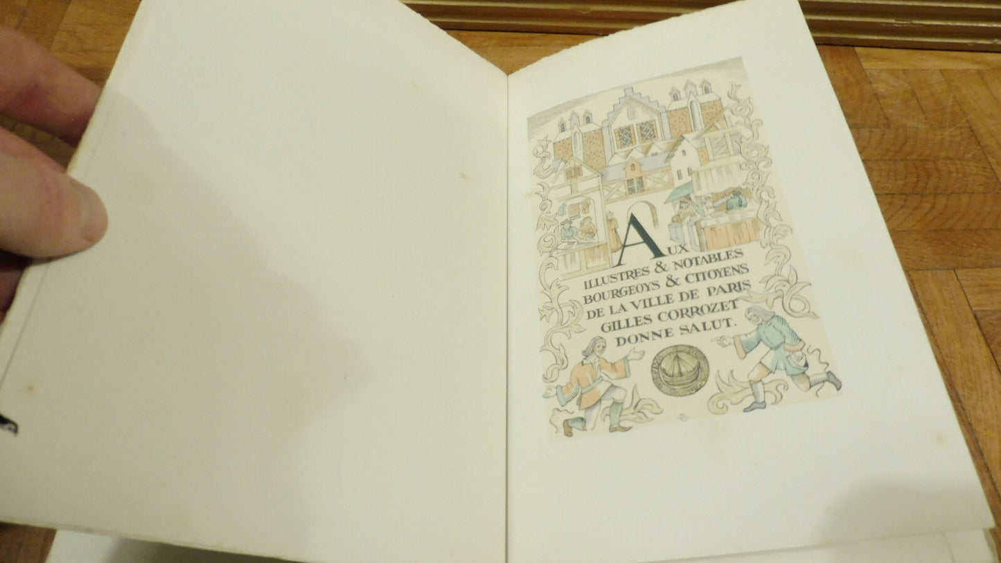 La Fleur des antiquitez de Paris (Corrozet) 1945 illus. Valade NUMEROTE