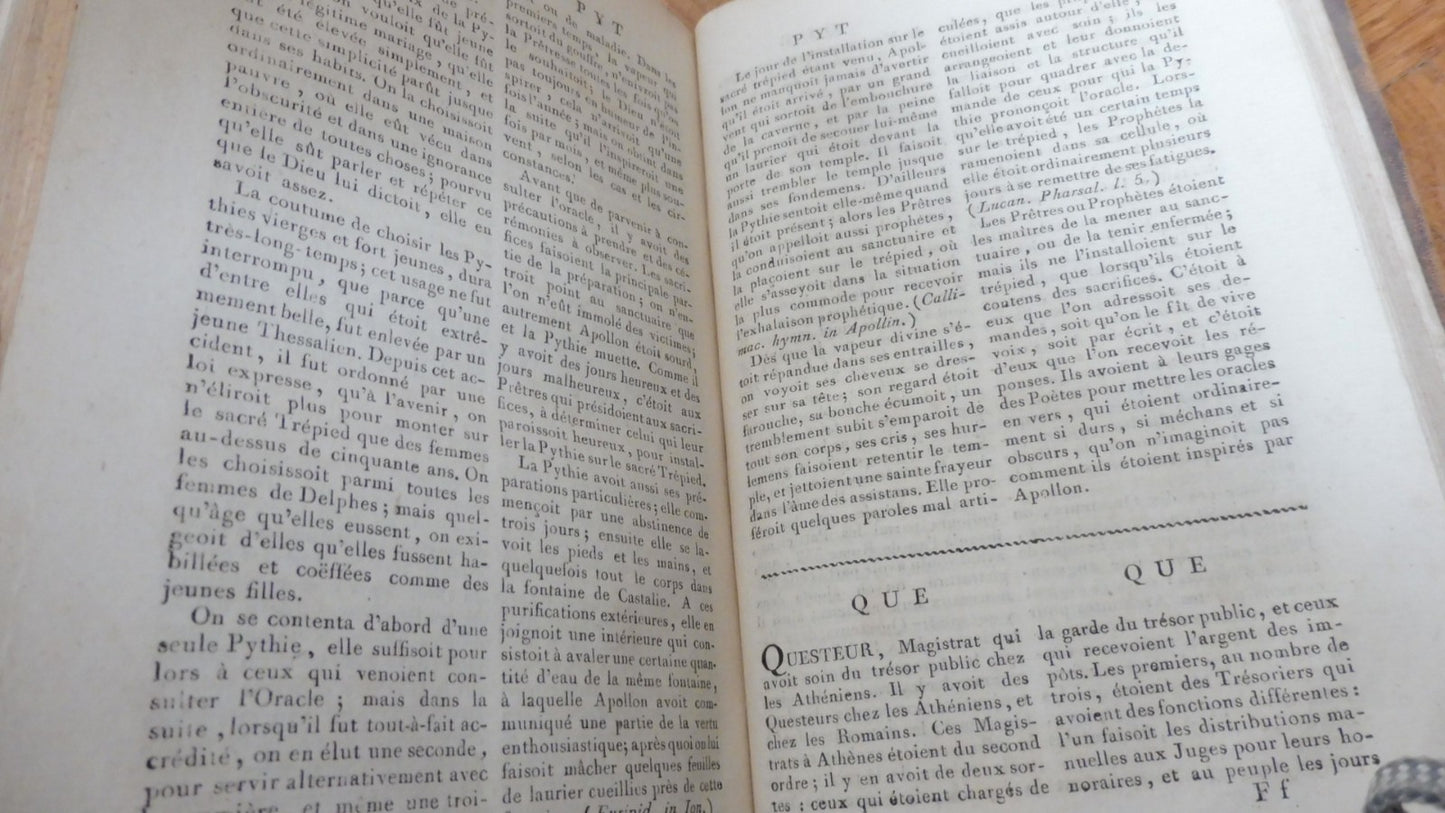 Dictionnaire d'antiquité grecques et romaines (Furgault) 1809