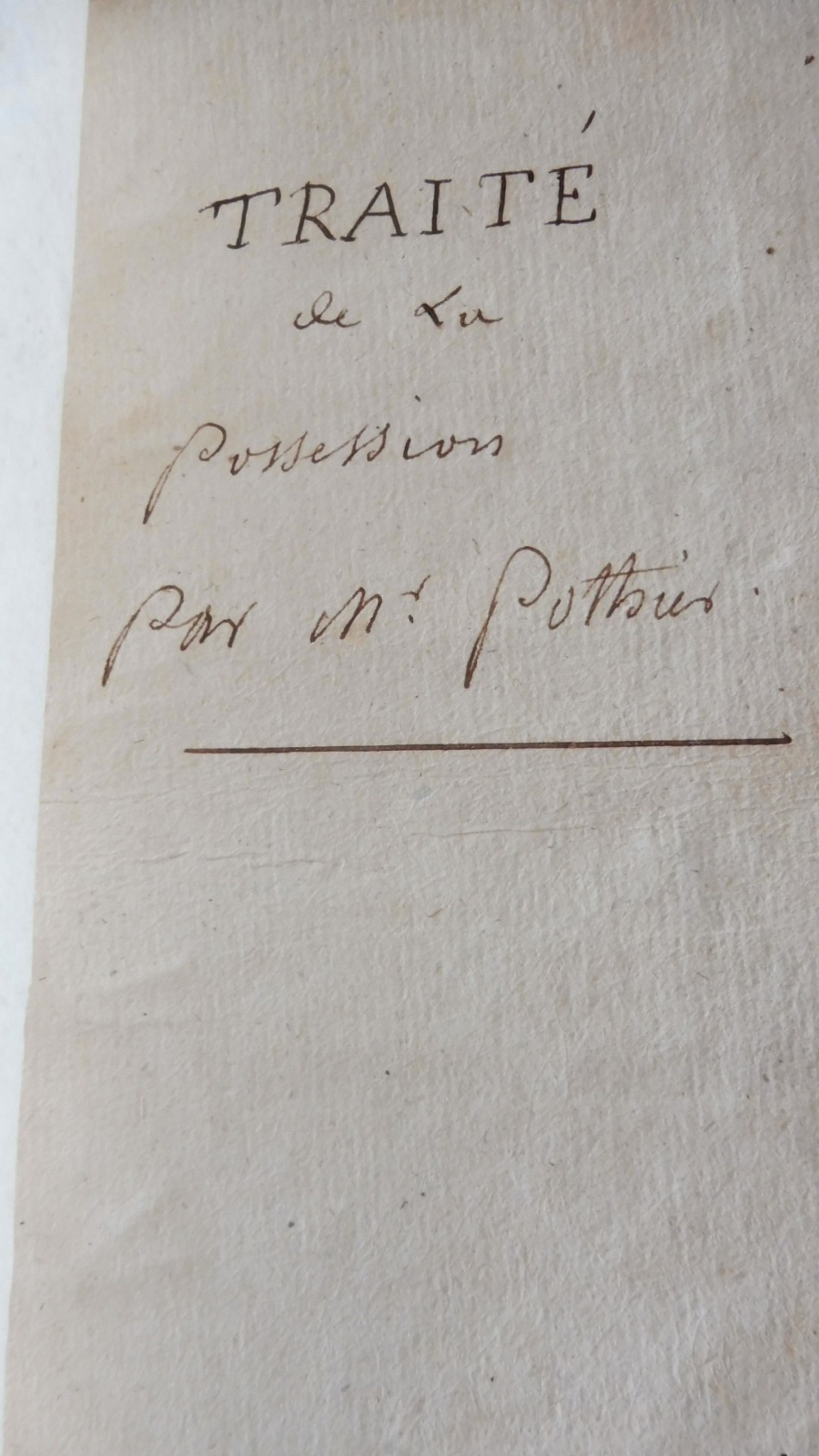 Traité de la Possession et de la Prescription t.2 (Pothier) 1772