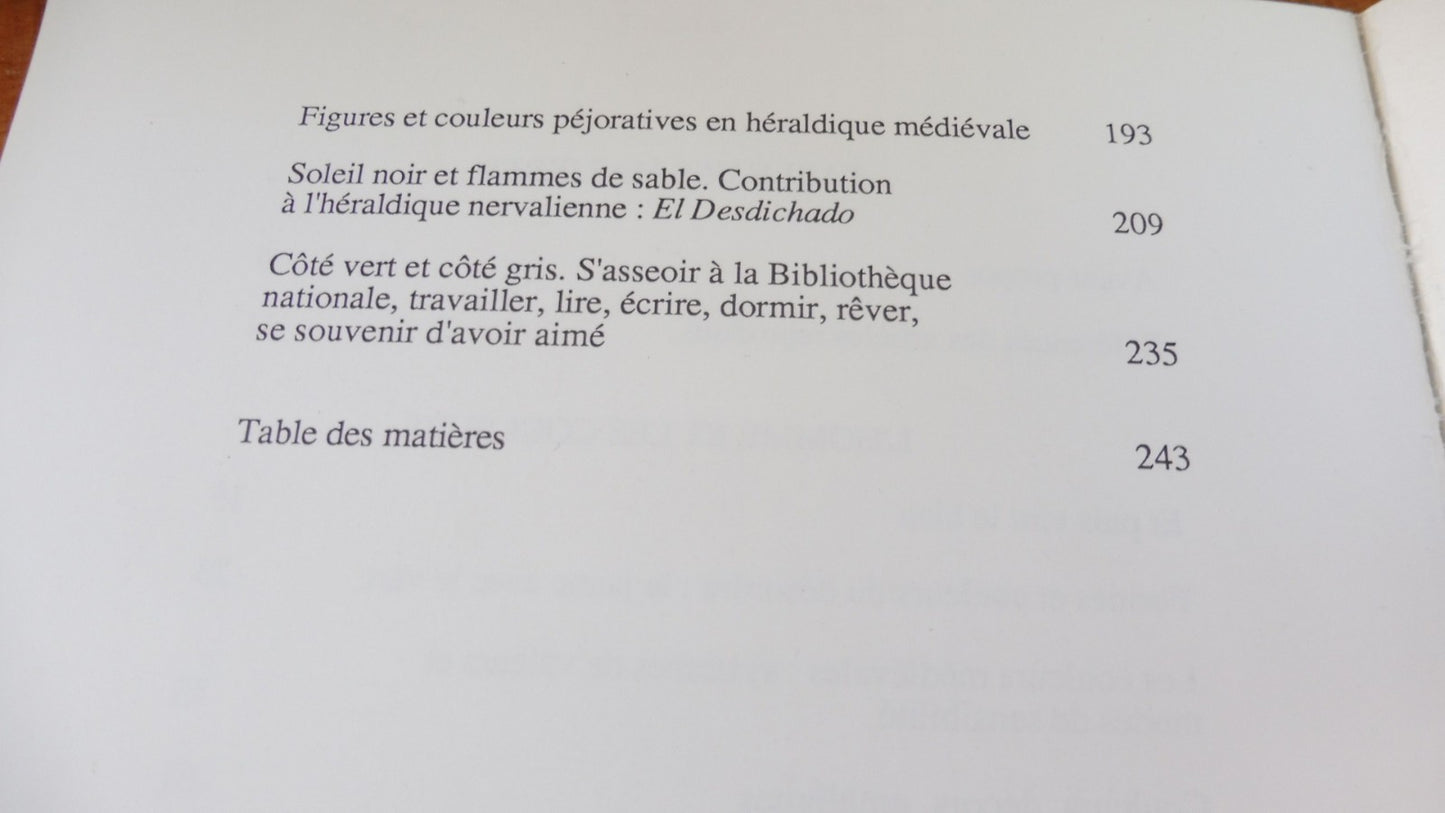 Figures et couleurs (Michel Pastoureau) 1986 HERALDIQUE