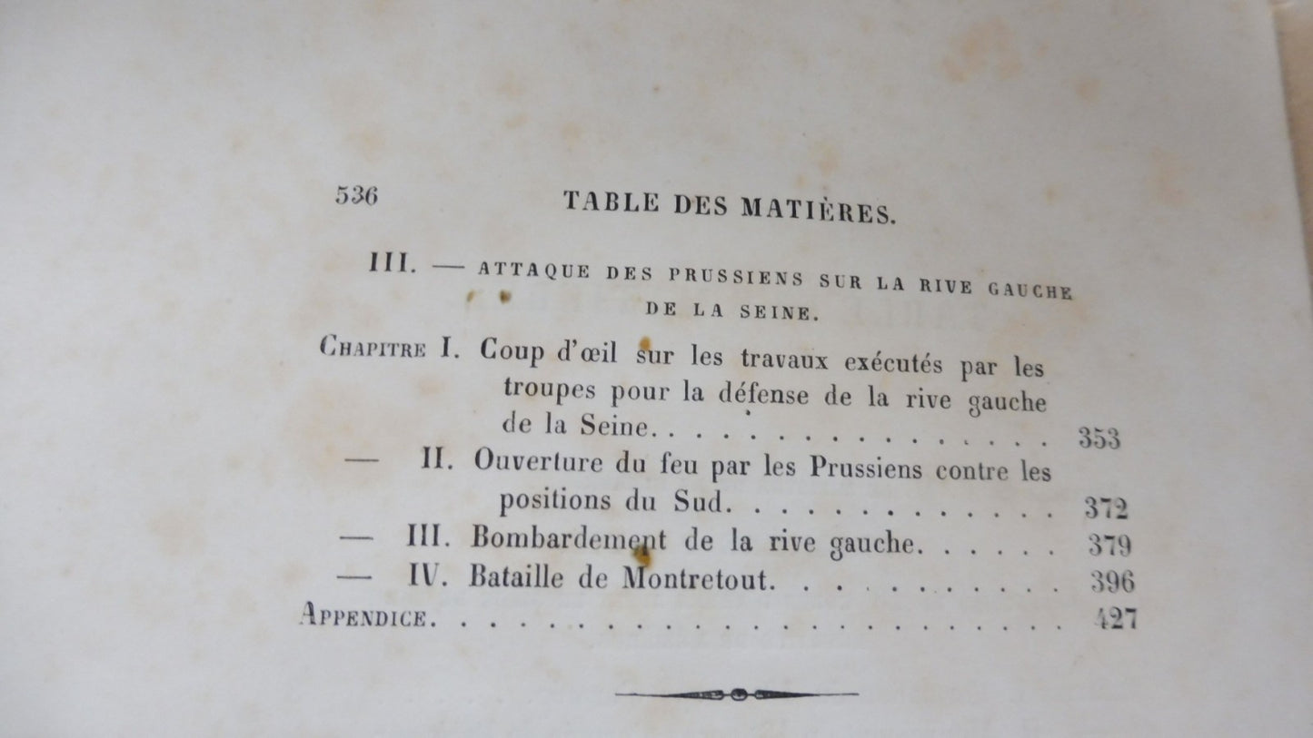 Campagne de 1870-71. Le Siège de paris (Général Vinoy) 1872