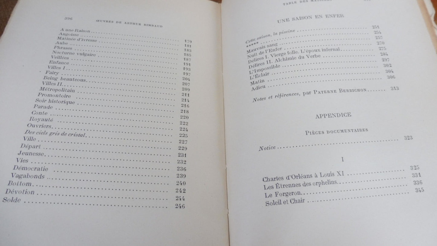Oeuvres de Arthur Rimbaud 1924