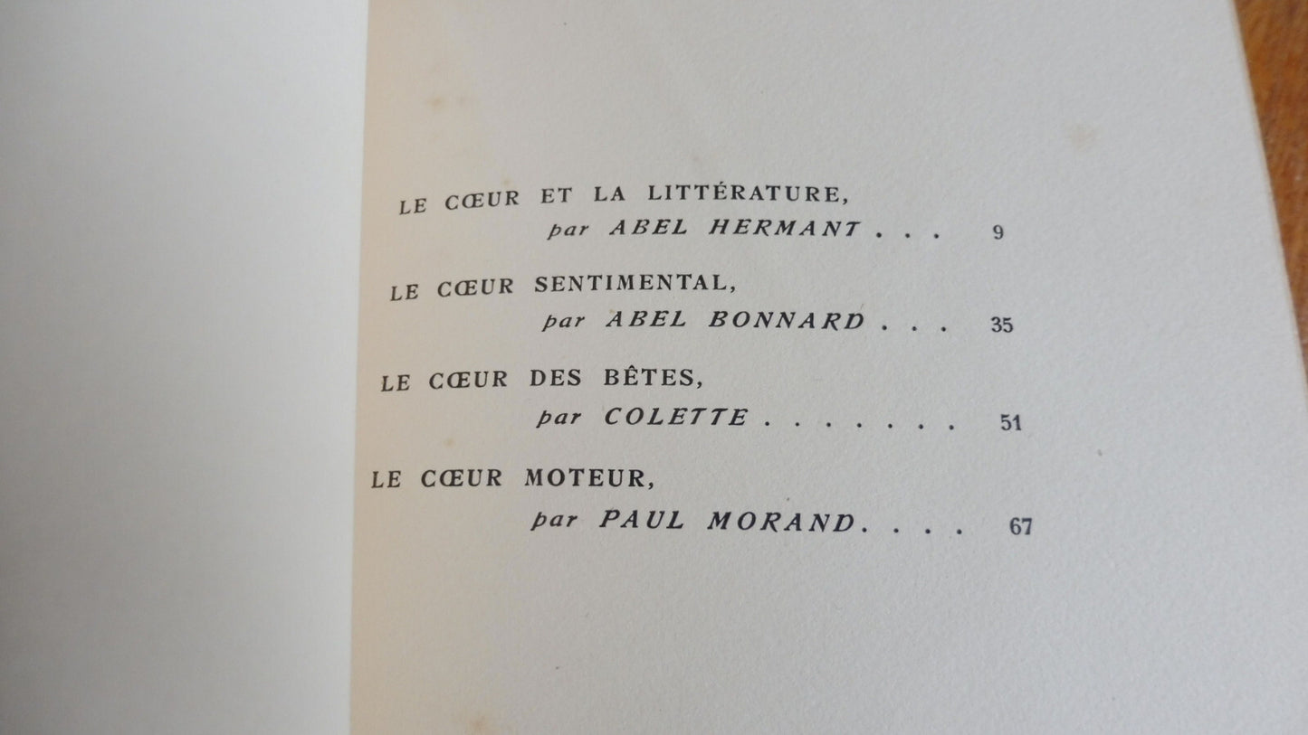 Affaires de coeur (Hermant, Bonnard, Colette, Morand) 1934 illus. David...